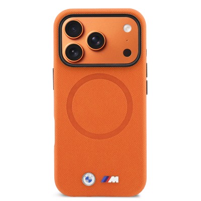 Apple iPhone 17 Pro Max Case, BMW Original Licensed, M-safe Charging Enabled, Ring Design, M Logo, PU Leather Cover - 3