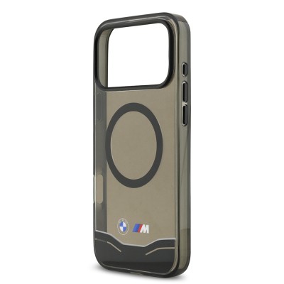 Apple iPhone 17 Pro Max Case BMW Original Licensed M-Safe Charging Feature Metal Button Design Transparent M Design Cover - 7