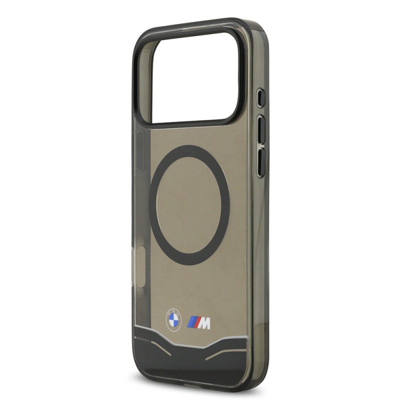 Apple iPhone 17 Pro Max Case BMW Original Licensed M-Safe Charging Feature Metal Button Design Transparent M Design Cover - 7