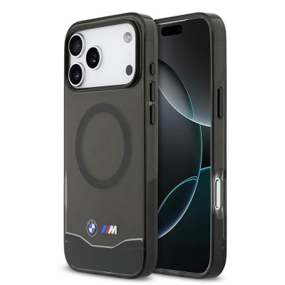 Apple iPhone 17 Pro Max Case BMW Original Licensed M-Safe Charging Feature Metal Button Design Transparent M Design Cover - 2