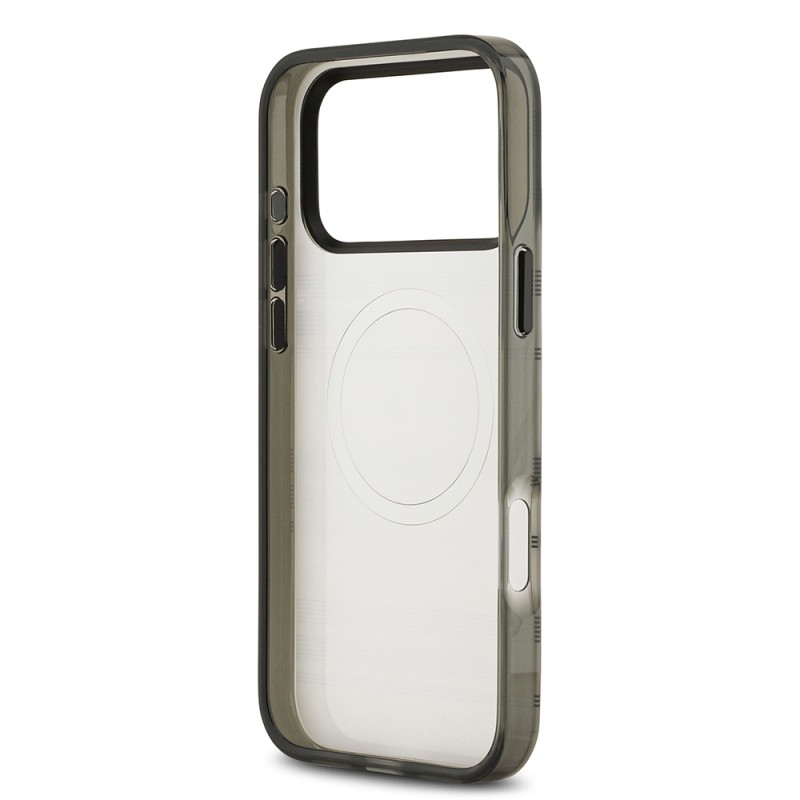 Apple iPhone 17 Pro Max Case BMW Original Licensed M-Safe Charging Feature Metal Camera Button Horizontal Stripe M Design Cover - 10