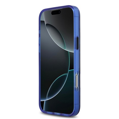 Apple iPhone 17 Pro Max Case BMW Original Licensed M-Safe Charging Feature Metal Camera Button Horizontal Stripe M Design Cover - 15