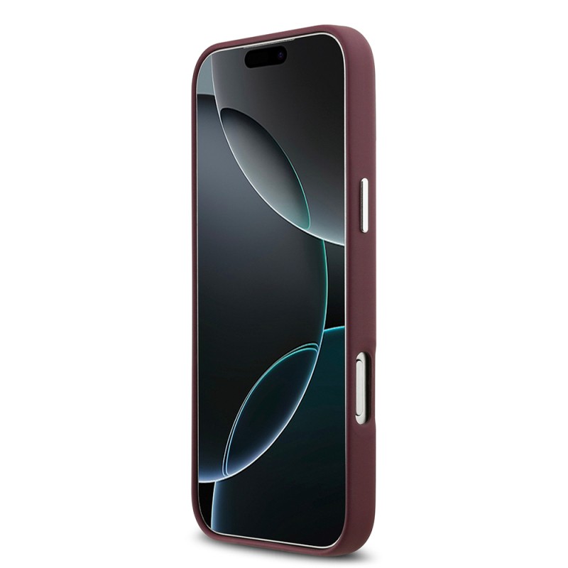 Apple iPhone 17 Pro Max Case BMW Original Licensed M-Safe Charging Feature Metal Logo Full Cover Leather Cover - 9