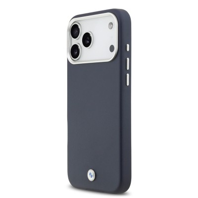 Apple iPhone 17 Pro Max Case BMW Original Licensed M-Safe Charging Feature Metal Logo Full Cover Leather Cover - 12