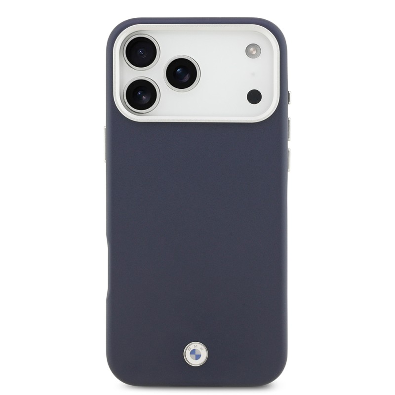 Apple iPhone 17 Pro Max Case BMW Original Licensed M-Safe Charging Feature Metal Logo Full Cover Leather Cover - 13