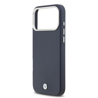 Apple iPhone 17 Pro Max Case BMW Original Licensed M-Safe Charging Feature Metal Logo Full Cover Leather Cover - 16