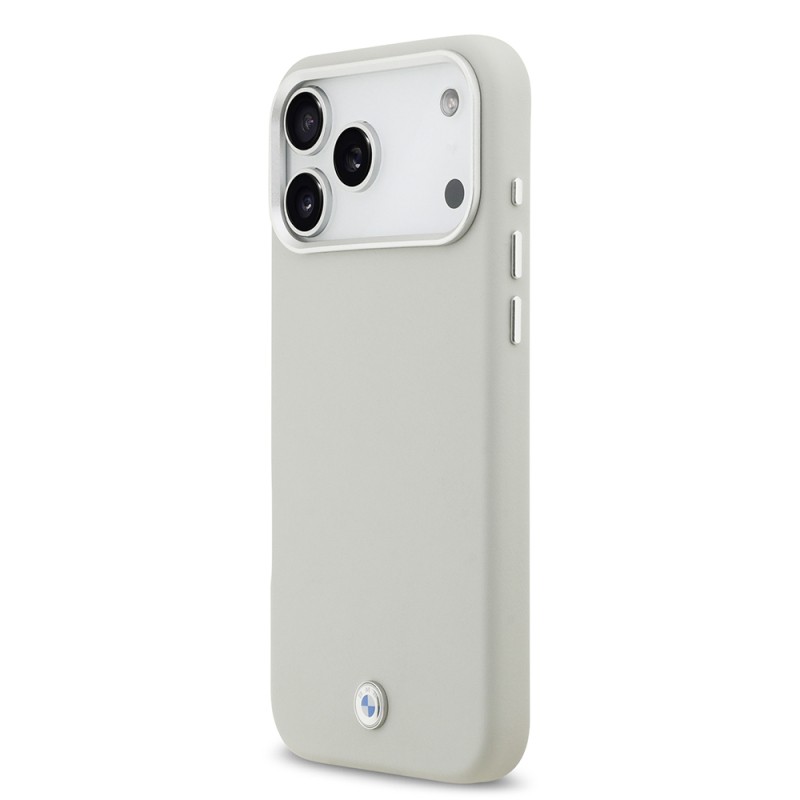 Apple iPhone 17 Pro Max Case BMW Original Licensed M-Safe Charging Feature Metal Logo Full Cover Leather Cover - 18