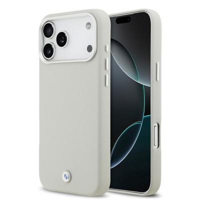 Apple iPhone 17 Pro Max Case BMW Original Licensed M-Safe Charging Feature Metal Logo Full Cover Leather Cover - 4