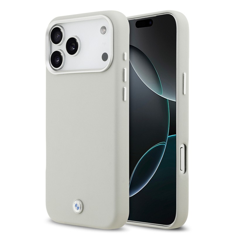 Apple iPhone 17 Pro Max Case BMW Original Licensed M-Safe Charging Feature Metal Logo Full Cover Leather Cover - 4