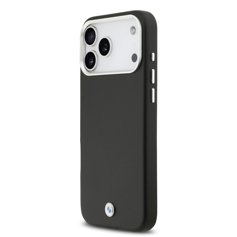 Apple iPhone 17 Pro Max Case BMW Original Licensed M-Safe Charging Feature Metal Logo Full Cover Leather Cover - 24