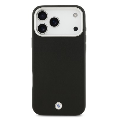 Apple iPhone 17 Pro Max Case BMW Original Licensed M-Safe Charging Feature Metal Logo Full Cover Leather Cover - 25