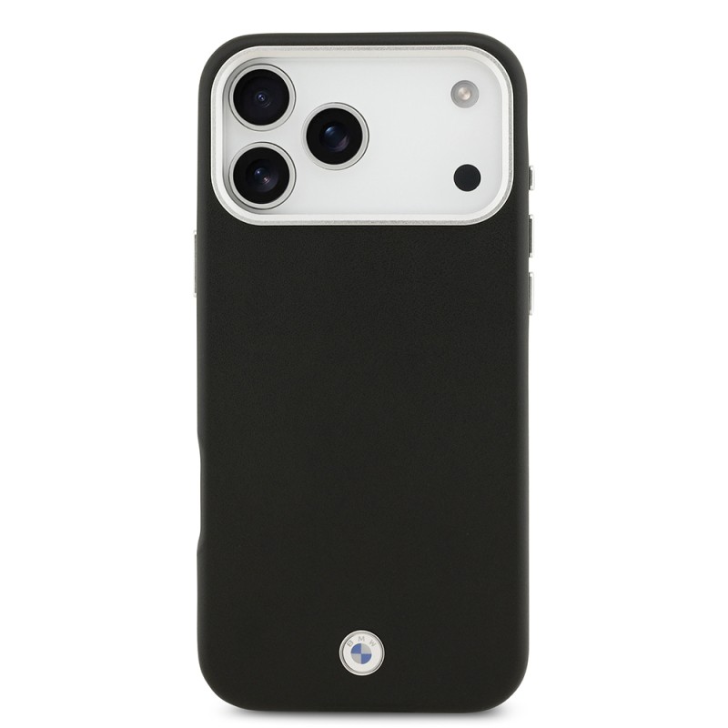 Apple iPhone 17 Pro Max Case BMW Original Licensed M-Safe Charging Feature Metal Logo Full Cover Leather Cover - 25