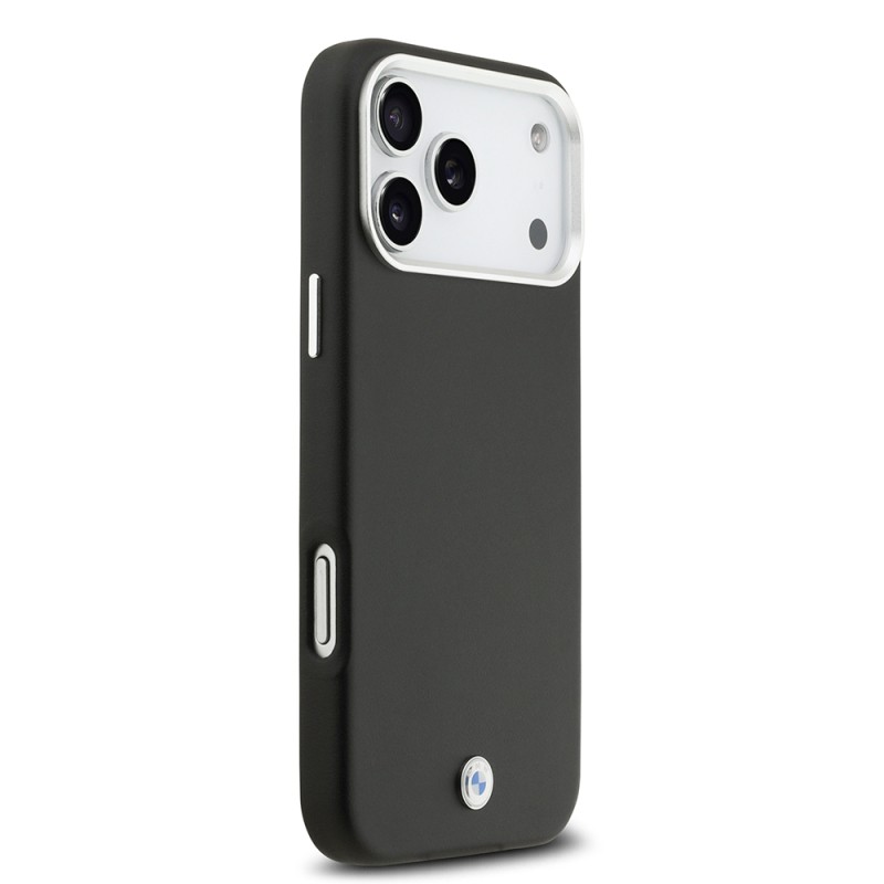 Apple iPhone 17 Pro Max Case BMW Original Licensed M-Safe Charging Feature Metal Logo Full Cover Leather Cover - 26