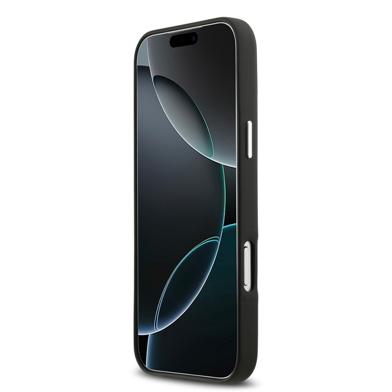 Apple iPhone 17 Pro Max Case BMW Original Licensed M-Safe Charging Feature Metal Logo Full Cover Leather Cover - 27