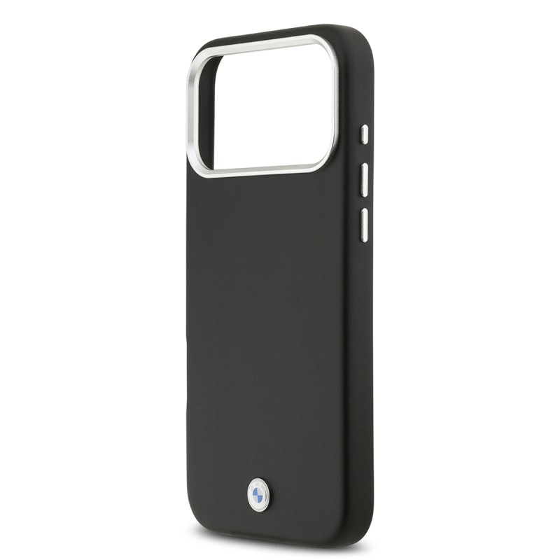 Apple iPhone 17 Pro Max Case BMW Original Licensed M-Safe Charging Feature Metal Logo Full Cover Leather Cover - 28