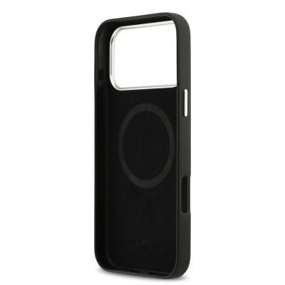 Apple iPhone 17 Pro Max Case BMW Original Licensed M-Safe Charging Feature Metal Logo Full Cover Leather Cover - 29