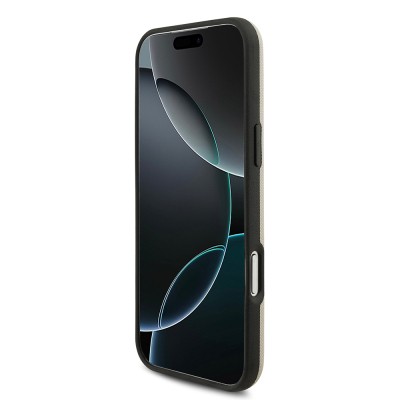 Apple iPhone 17 Pro Max Case BMW Original Licensed M-Safe Charging Feature Metal Logo Perforated M Design Leather Cover - 22
