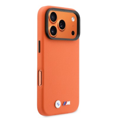 Apple iPhone 17 Pro Max Case, BMW Original Licensed, M-safe Charging Feature, Stand, Metal Camera Frame, M Logo, PU Leather Cover - 4