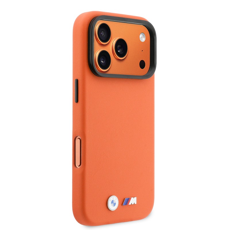 Apple iPhone 17 Pro Max Case, BMW Original Licensed, M-safe Charging Feature, Stand, Metal Camera Frame, M Logo, PU Leather Cover - 4