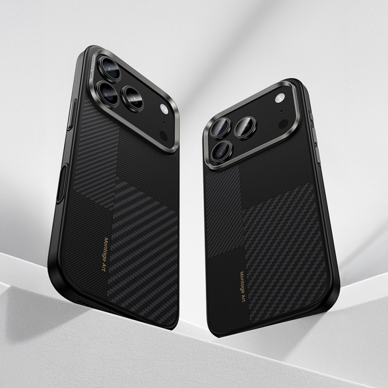 Apple iPhone 17 Pro Max Case Carbon Fiber Benks Montage Hybrid ArmorPro Kevlar Cover with M-safe Charging Feature - 6
