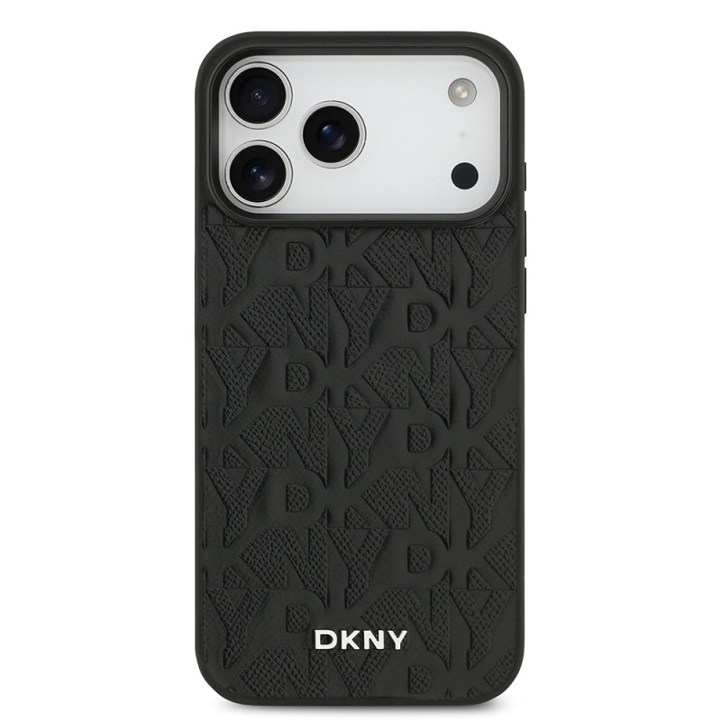 Apple iPhone 17 Pro Max Case DKNY Original Licensed M-safe Charging Feature 3D Printed Grid Pattern Cover - 5