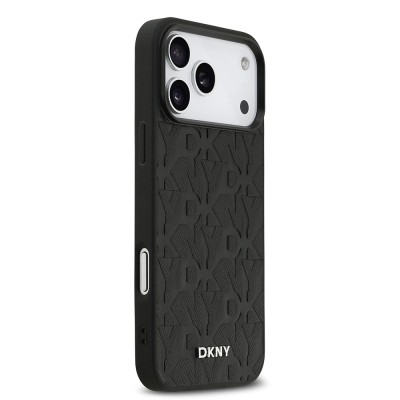 Apple iPhone 17 Pro Max Case DKNY Original Licensed M-safe Charging Feature 3D Printed Grid Pattern Cover - 6