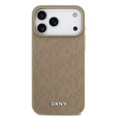 Apple iPhone 17 Pro Max Case DKNY Original Licensed M-safe Charging Feature 3D Printed Grid Pattern Cover - 12