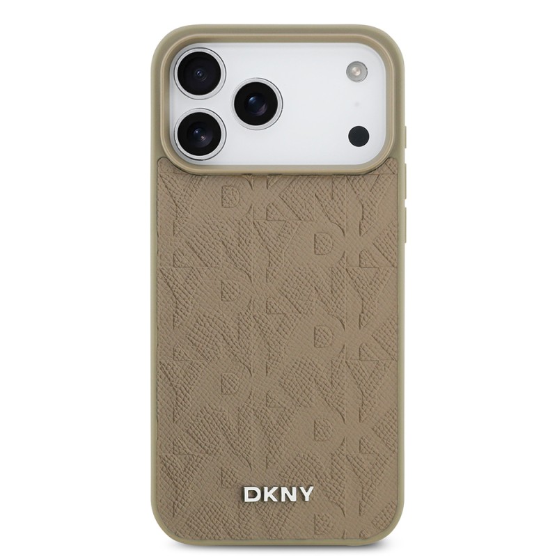 Apple iPhone 17 Pro Max Case DKNY Original Licensed M-safe Charging Feature 3D Printed Grid Pattern Cover - 12