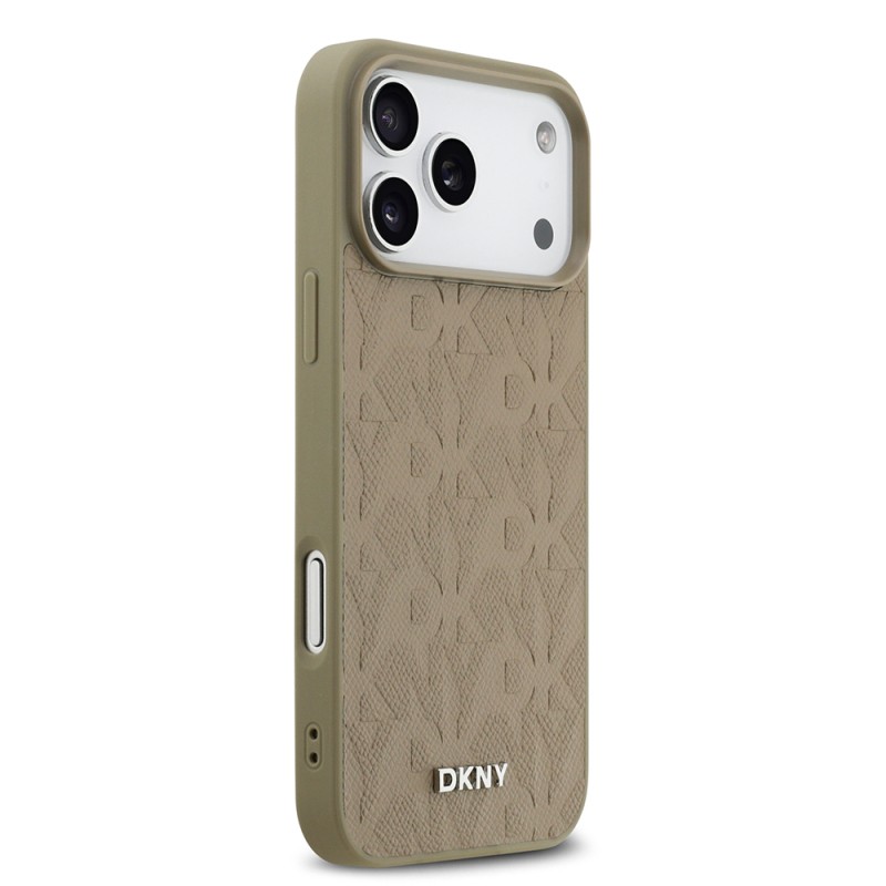 Apple iPhone 17 Pro Max Case DKNY Original Licensed M-safe Charging Feature 3D Printed Grid Pattern Cover - 13