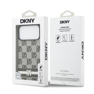 Apple iPhone 17 Pro Max Case DKNY Original Licensed M-safe Charging Feature 3D Printed Metal Logo Cover - 9