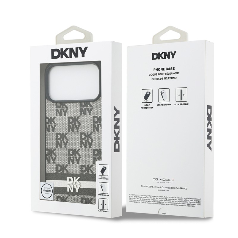 Apple iPhone 17 Pro Max Case DKNY Original Licensed M-safe Charging Feature 3D Printed Metal Logo Cover - 9
