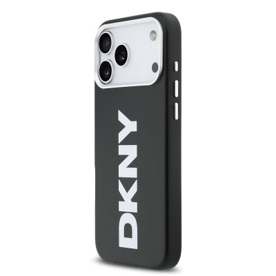 Apple iPhone 17 Pro Max Case DKNY Original Licensed M-safe Charging Feature PU Large Vertical Logo Cover - 5