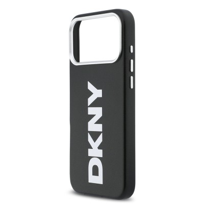 Apple iPhone 17 Pro Max Case DKNY Original Licensed M-safe Charging Feature PU Large Vertical Logo Cover - 9
