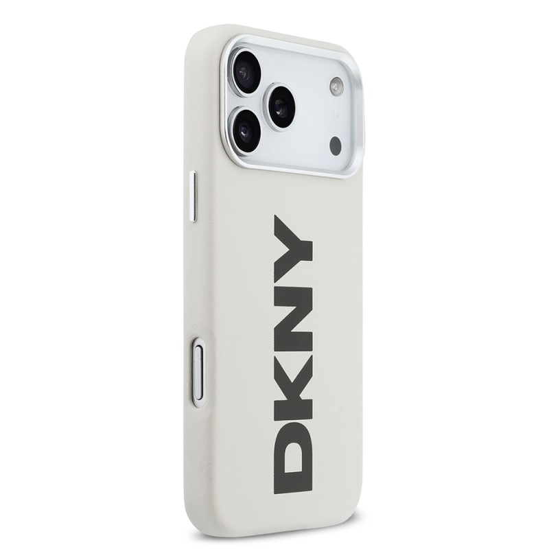 Apple iPhone 17 Pro Max Case DKNY Original Licensed M-safe Charging Feature PU Large Vertical Logo Cover - 14