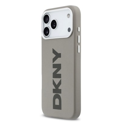 Apple iPhone 17 Pro Max Case DKNY Original Licensed M-safe Charging Feature PU Large Vertical Logo Cover - 19