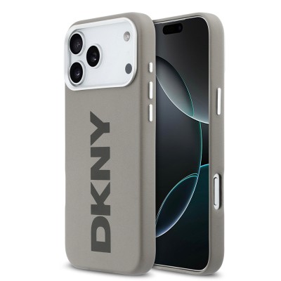 Apple iPhone 17 Pro Max Case DKNY Original Licensed M-safe Charging Feature PU Large Vertical Logo Cover - 4