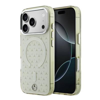 Apple iPhone 17 Pro Max Case – Genuine Licensed Mercedes-Benz – Dual-Layer Star Pattern Design – M-Safe Charging Compatible - Mercedes Benz