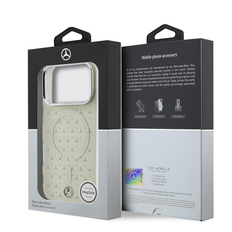 Apple iPhone 17 Pro Max Case – Genuine Licensed Mercedes-Benz – Dual-Layer Star Pattern Design – M-Safe Charging Compatible - 8