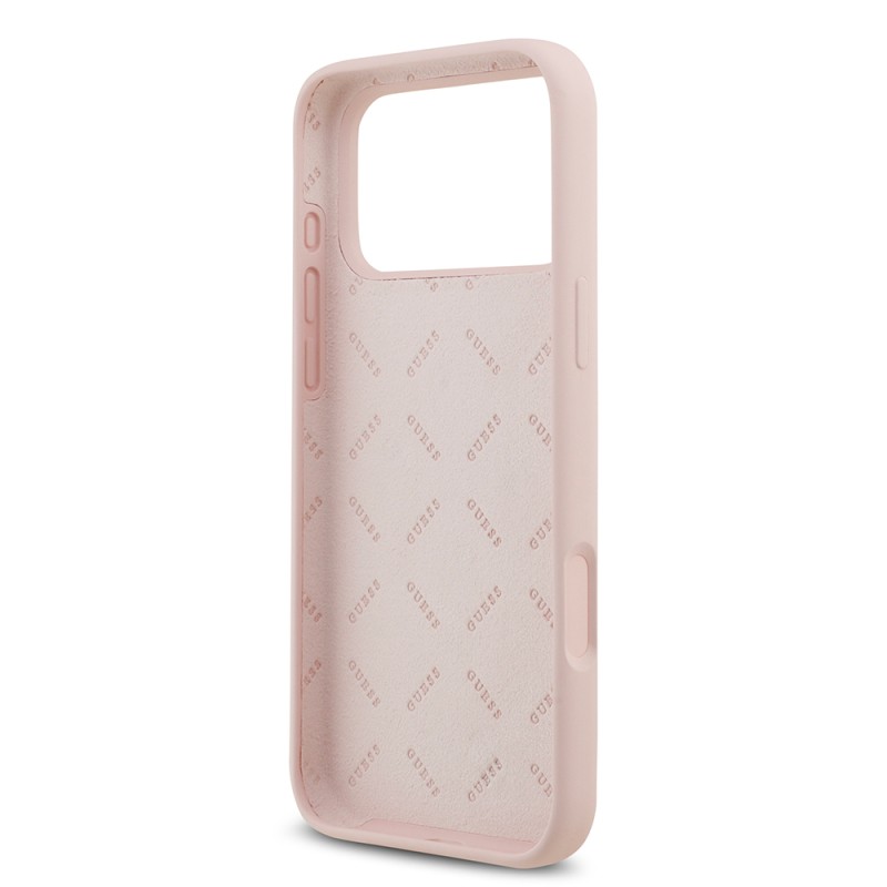 Apple iPhone 17 Pro Max Case Guess Original Licensed Grained Text Logo Cover - 17
