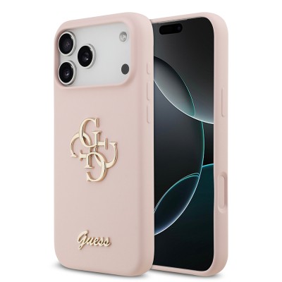 Apple iPhone 17 Pro Max Case Guess Original Licensed Grained Text Logo Cover - 3