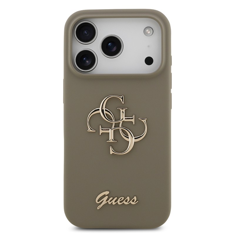 Apple iPhone 17 Pro Max Case Guess Original Licensed Grained Text Logo Cover - 19