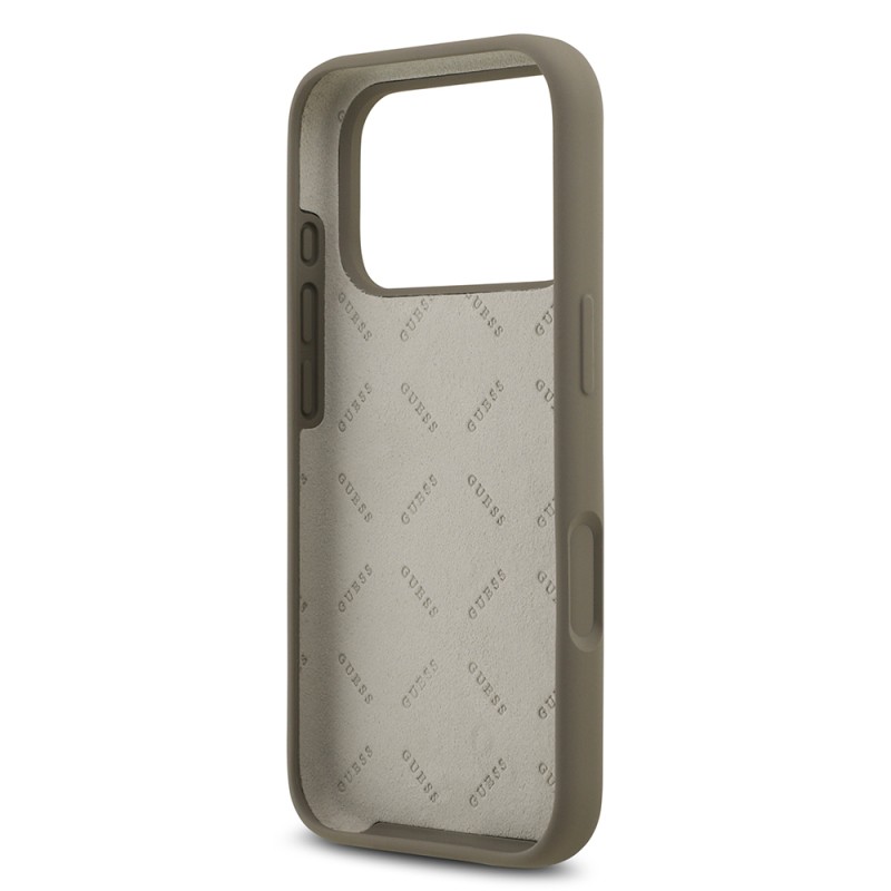 Apple iPhone 17 Pro Max Case Guess Original Licensed Grained Text Logo Cover - 23
