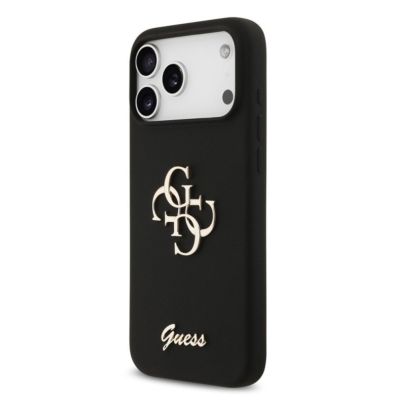 Apple iPhone 17 Pro Max Case Guess Original Licensed Grained Text Logo Cover - 24