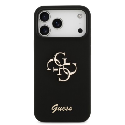 Apple iPhone 17 Pro Max Case Guess Original Licensed Grained Text Logo Cover - 25
