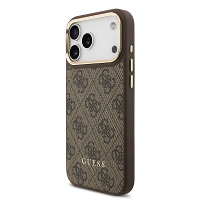 Apple iPhone 17 Pro Max Case Guess Original Licensed M-safe Charging Case with Strap and 4G Logo Card Holder - 4