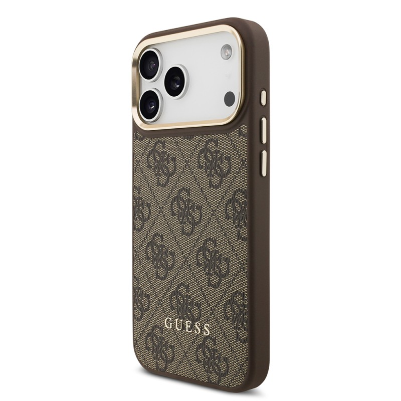 Apple iPhone 17 Pro Max Case Guess Original Licensed M-safe Charging Case with Strap and 4G Logo Card Holder - 4
