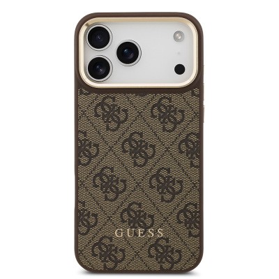 Apple iPhone 17 Pro Max Case Guess Original Licensed M-safe Charging Case with Strap and 4G Logo Card Holder - 5