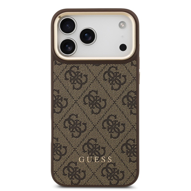 Apple iPhone 17 Pro Max Case Guess Original Licensed M-safe Charging Case with Strap and 4G Logo Card Holder - 5