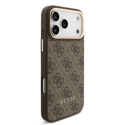 Apple iPhone 17 Pro Max Case Guess Original Licensed M-safe Charging Case with Strap and 4G Logo Card Holder - 6