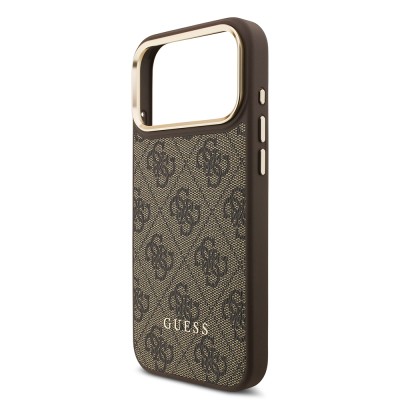 Apple iPhone 17 Pro Max Case Guess Original Licensed M-safe Charging Case with Strap and 4G Logo Card Holder - 8